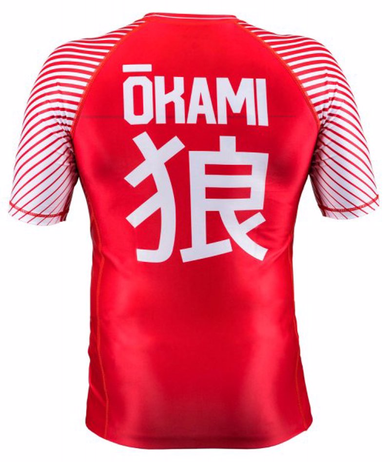 Okami  kanji rashguard - red